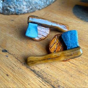 One Norse, Viking, Walking Dead, Zombie weapon shield and axe tie tack pin